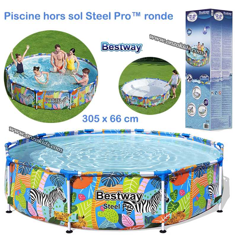 Piscine hors sol Steel Pro™ ronde 305 x 66 cm - Bestway