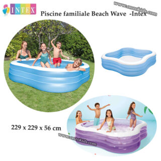Piscine familiale Beach Wave 229 x 229 x 56 cm -Intex