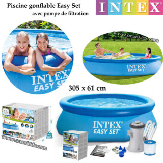 Piscine gonflable Easy Set 305 x 61 cm avec pompe de filtration - Intex
