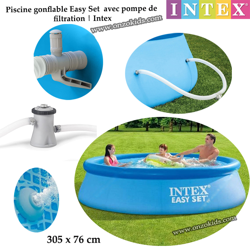 Piscine gonflable Easy Set 305 x 76 cm avec pompe de filtration | Intex
