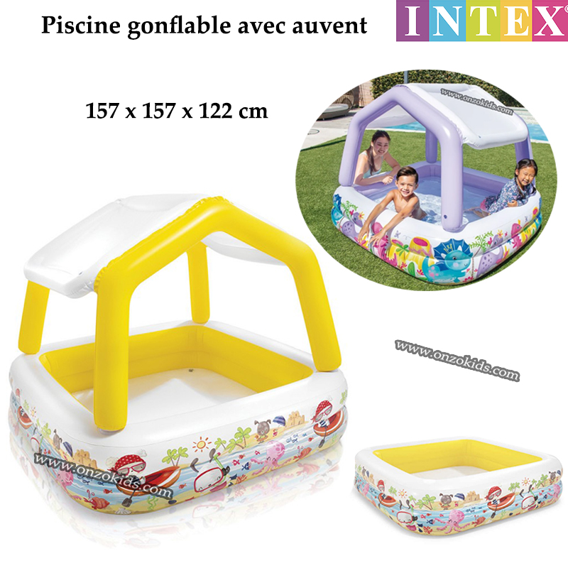 Piscine gonflable avec auvent 157 x 157 x 122 cm - Intex