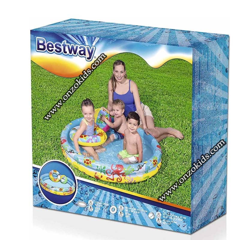 Piscine gonflable avec ballon et bouée dimension 122 x 20 Cm | Bestway – Image 2