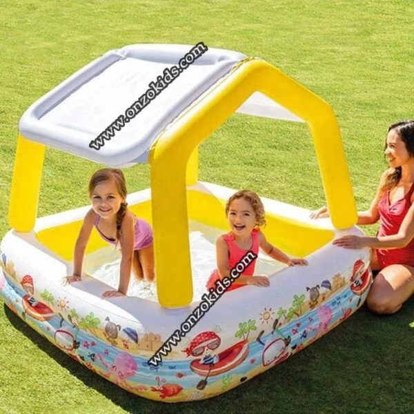 Piscine gonflable avec auvent 157 x 157 x 122 cm - Intex – Image 2