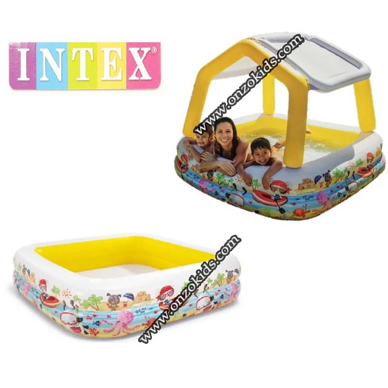 Piscine gonflable avec auvent 157 x 157 x 122 cm - Intex – Image 5