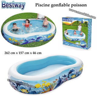 Piscine gonflable poissons 262 cm x 157 cm x 46 cm - Bestway