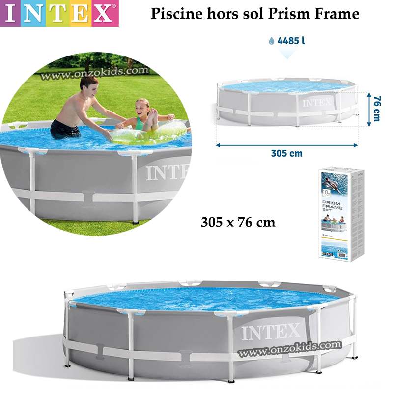 Piscine hors sol Prism Frame 305 x 76 cm - Intex