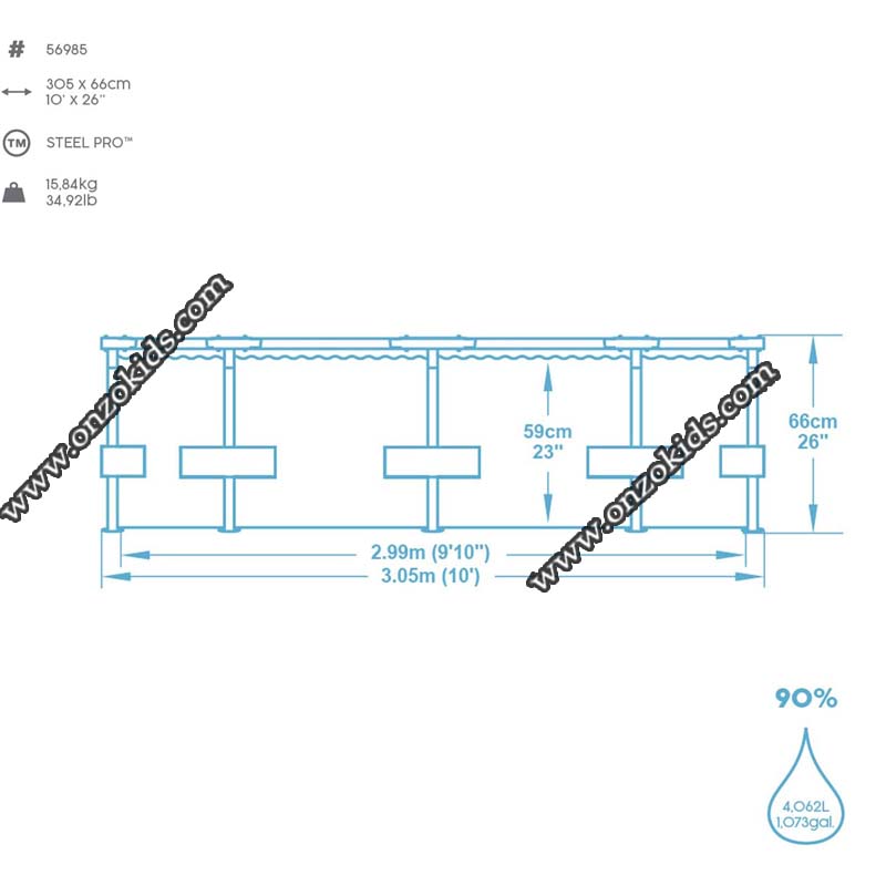 Piscine hors sol Steel Pro™ ronde 305 x 66 cm - Bestway – Image 7