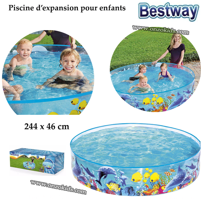 Piscine hors sol ronde Fill'n'Fun Odissey 244 x 46 cm -Bestway