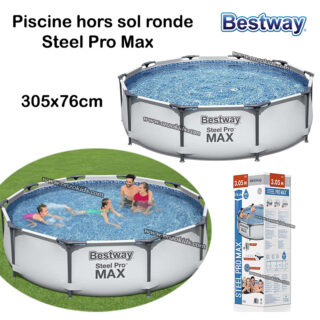 Piscine hors sol ronde Steel Pro Max 305x76cm -Bestway