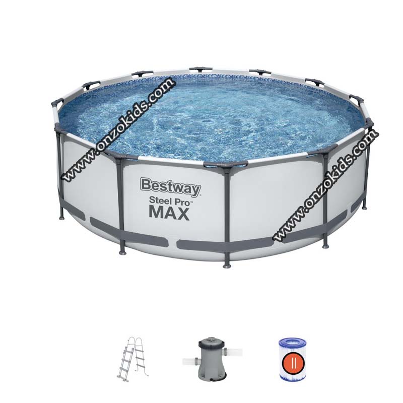Piscine hors sol tubulaire Steel Pro Max™- 366 x 100 cm avec pompe de filtration| Bestway – Image 4