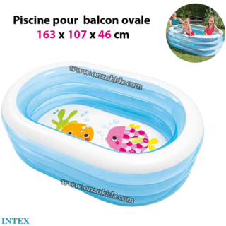 Piscine pour balcon ovale 163 x 107 x 46 cm - Intex