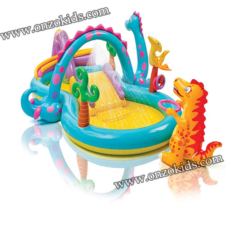 Piscine gonflable Dinoland avec toboggan 302 x 229 x 112 cm -INTEX – Image 5