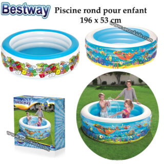 Piscine gonflable ronds pour enfant 196 x 53 cm - Bestway