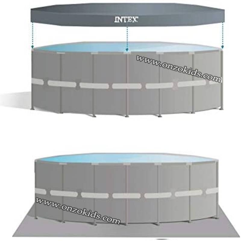 Piscine tubulaire ronde avec accessoires 549 x 132 cm | Intex – Image 4
