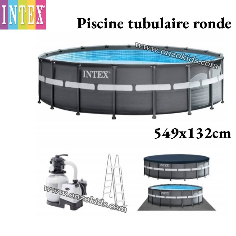 Piscine tubulaire ronde avec accessoires 549 x 132 cm | Intex