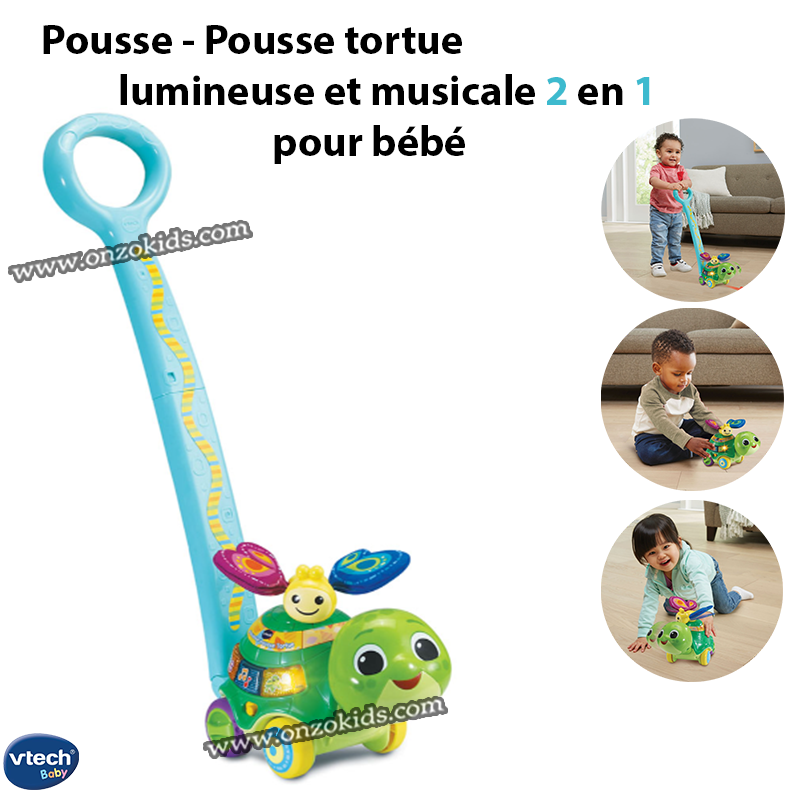 Pousse - Pousse tortue lumineuse et musicale pour bébé - Vtech