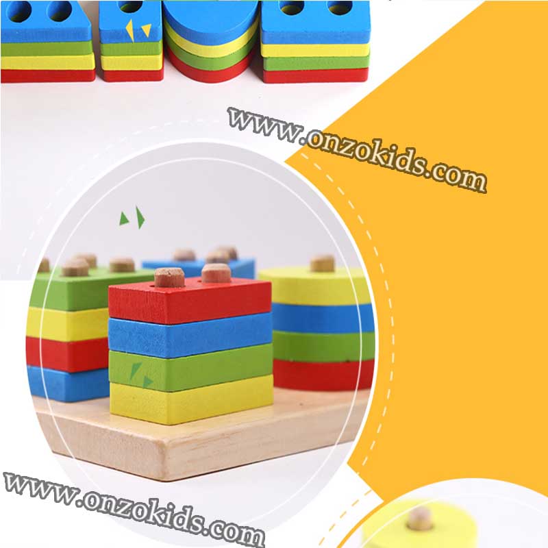 Empileur de Formes géométriques Montessori – Image 3