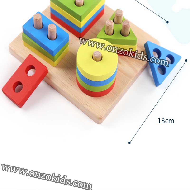 Empileur de Formes géométriques Montessori – Image 2