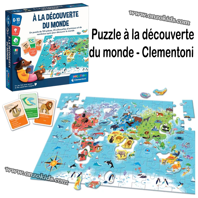 Puzzle à la découverte du monde - Clementoni