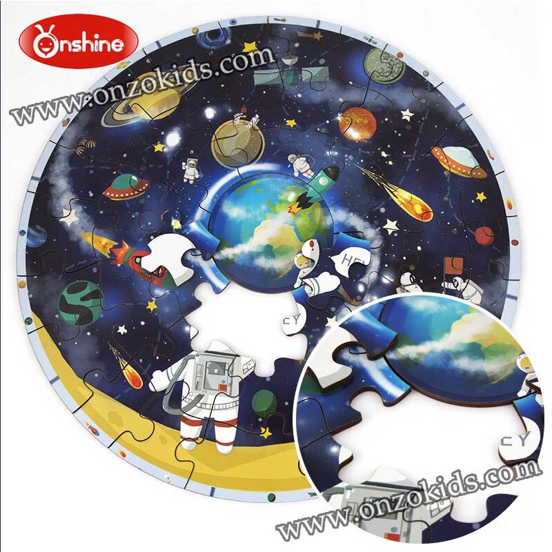 Luerme enfants carte du monde puzzle Universe Planet Solar puzzle, 48 pcs – Image 6