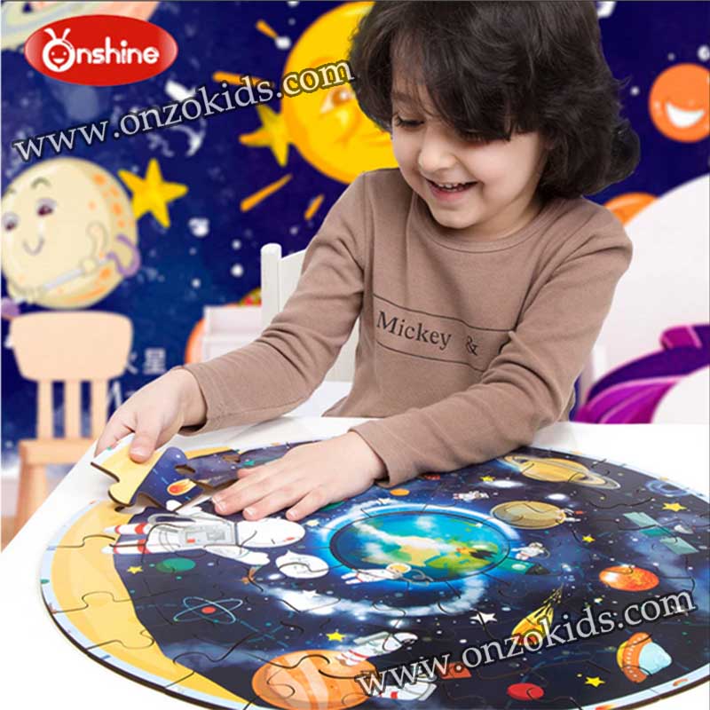Luerme enfants carte du monde puzzle Universe Planet Solar puzzle, 48 pcs