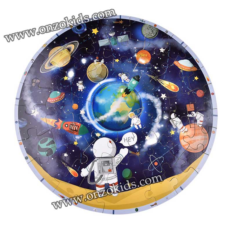 Luerme enfants carte du monde puzzle Universe Planet Solar puzzle, 48 pcs – Image 5