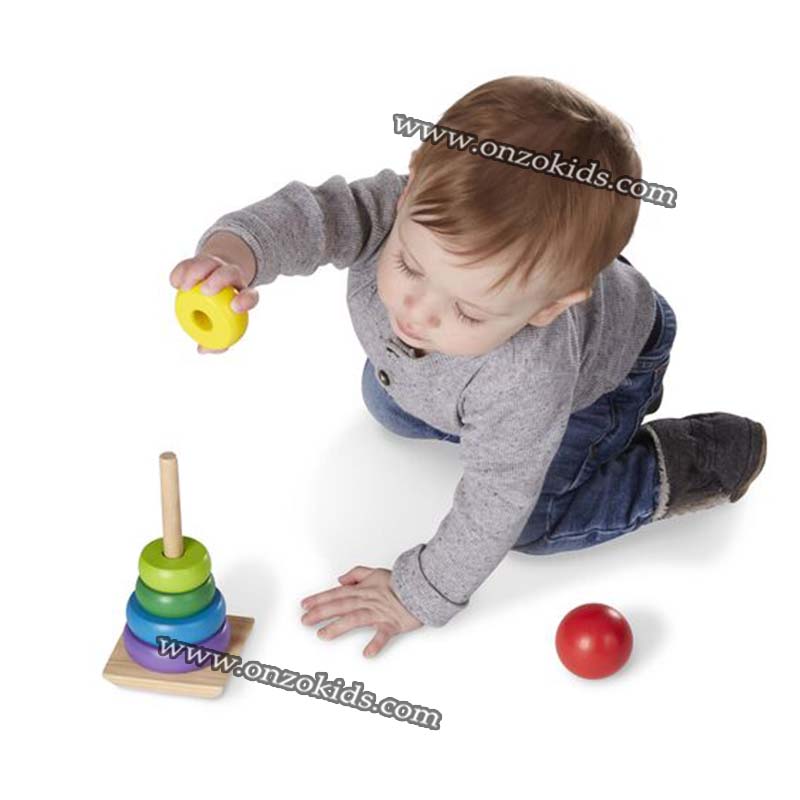 Tour de pile arc-en-ciel pour enfants