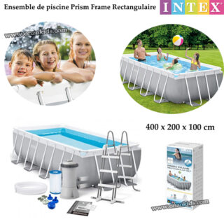 piscine Prism Frame Rectangulaire 400 x 200 x 100 cm - Intex