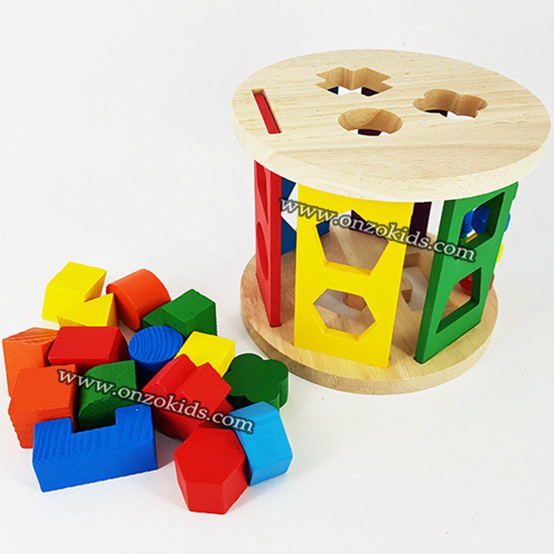 Trieuse de formes en bois forme bobine