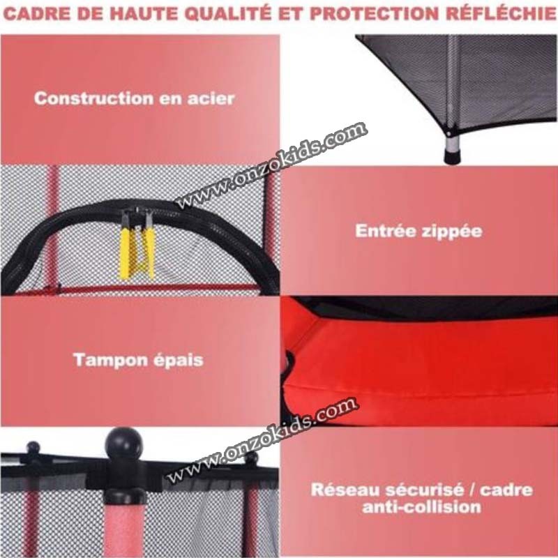 Trampoline pour enfants 1,40 m charge max. 45 KG – Image 12