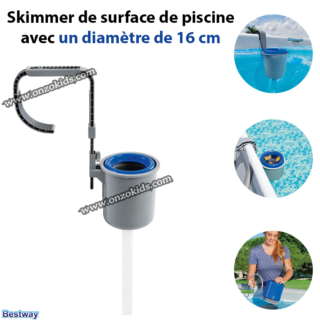 Skimmer de surface de piscine avec un diamètre de 16 cm - Bestway