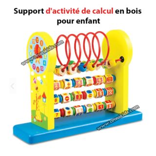 Support d'activité de calcul en bois pour enfant
