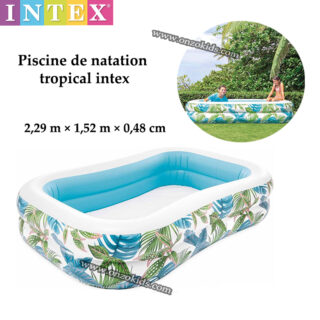 Piscine de natation tropical 229cm×152cm×48 cm-intex