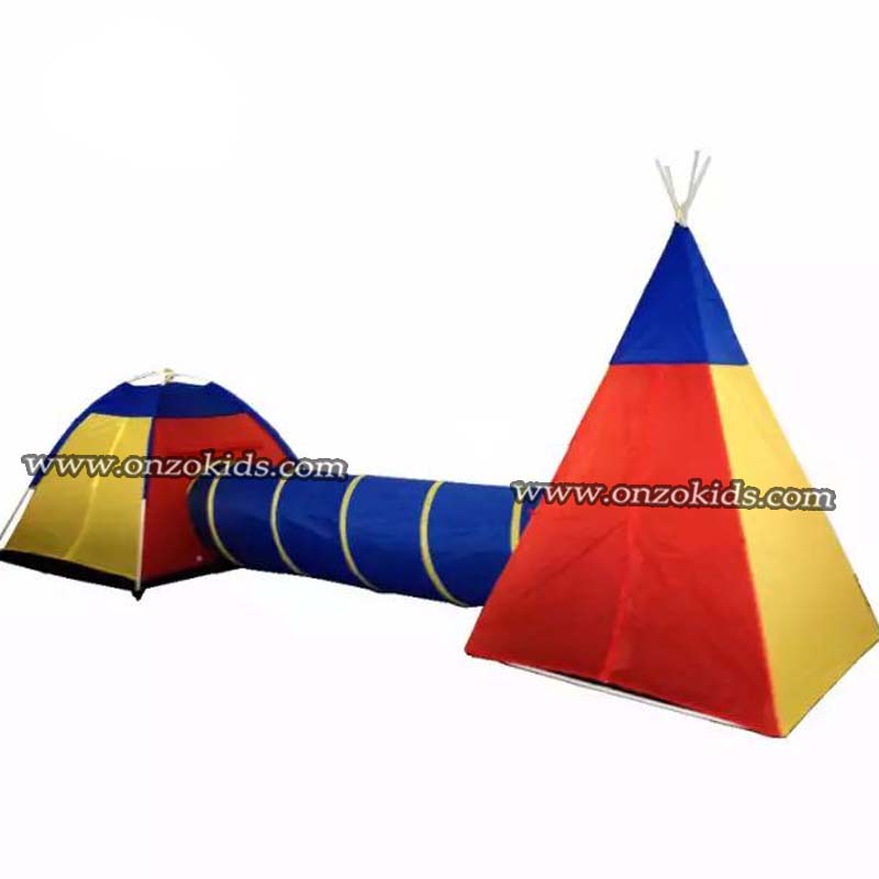 Tente de jeu de tipi en plein air avec tunnel pour enfants