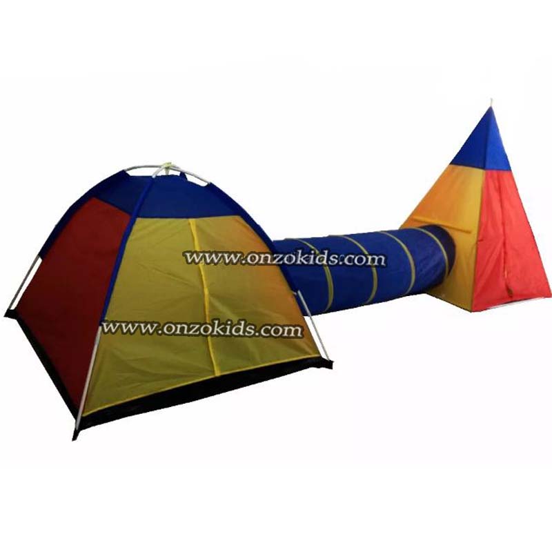 Tente de jeu de tipi en plein air avec tunnel pour enfants – Image 3