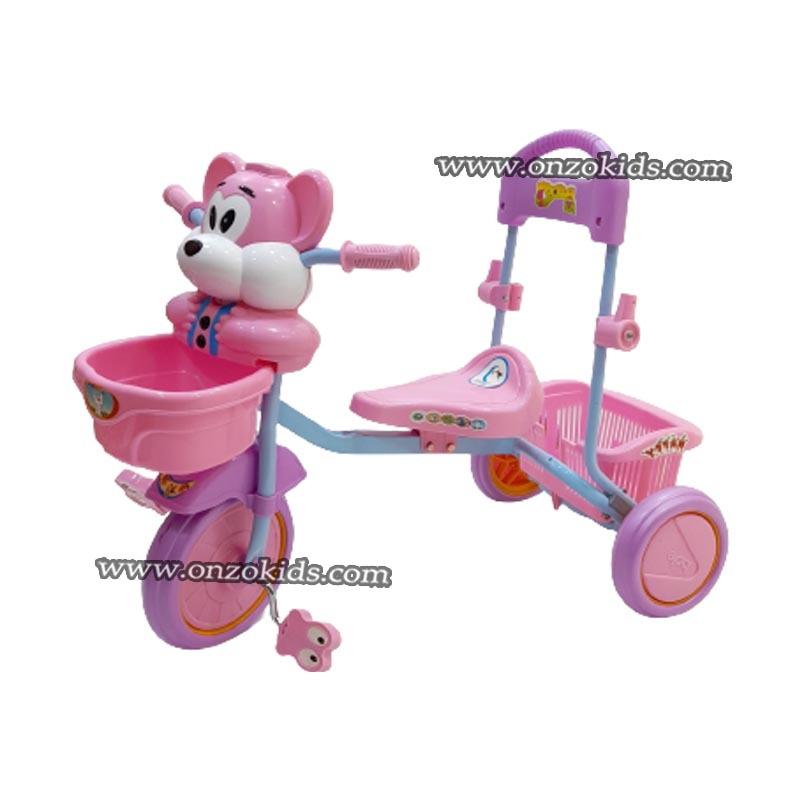 Vélo Tricycle scooter à pédales avec tige de guidage – Image 4