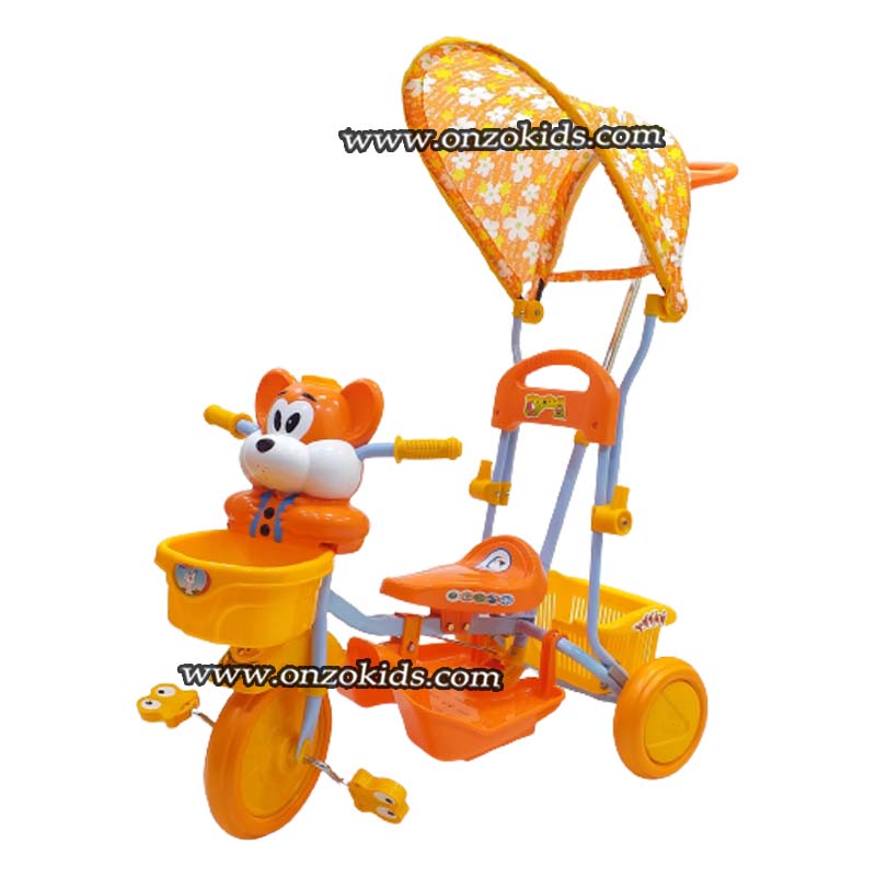Vélo Tricycle scooter à pédales avec tige de guidage – Image 2