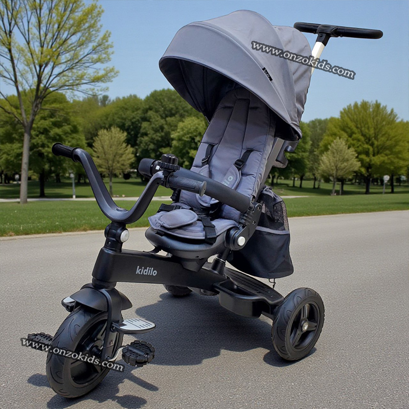 Poussette Tricycle évolutif 360 pour bébé - kidilo – Image 9