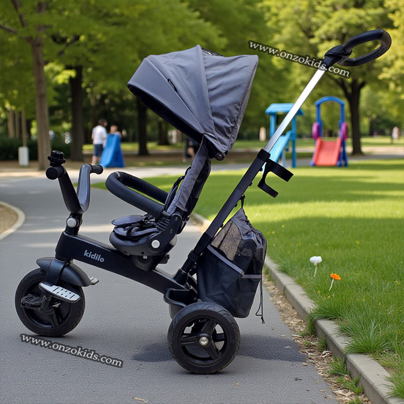 Poussette Tricycle évolutif 360 pour bébé - kidilo – Image 4
