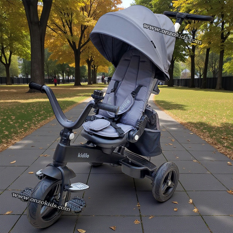 Poussette Tricycle évolutif 360 pour bébé - kidilo – Image 6