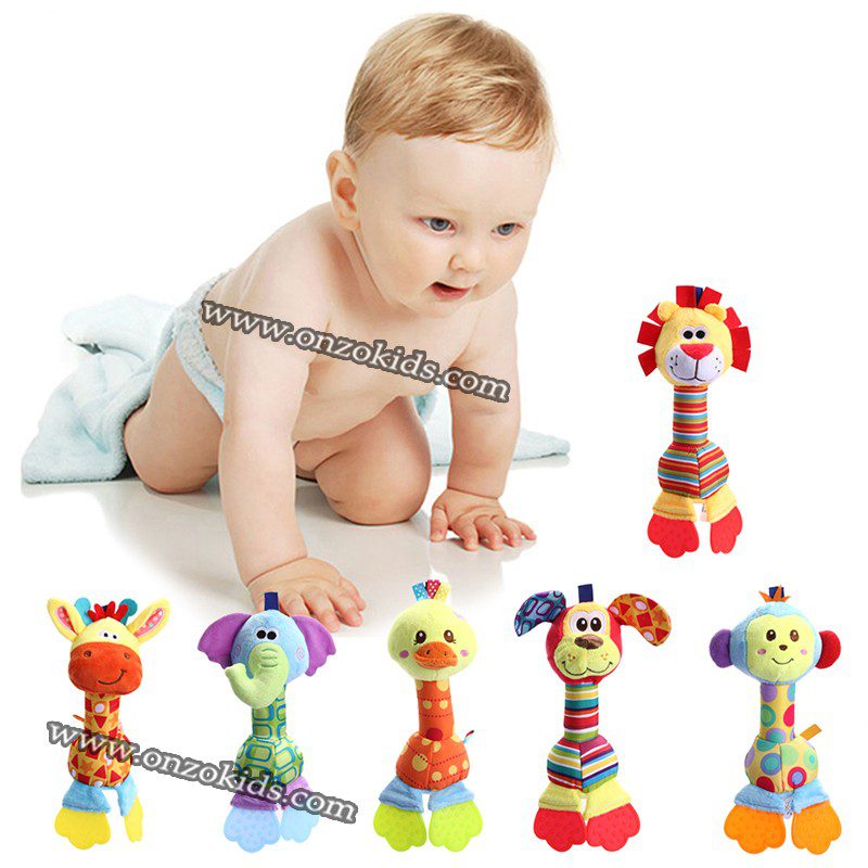 Hochets en peluche avec amuse dent