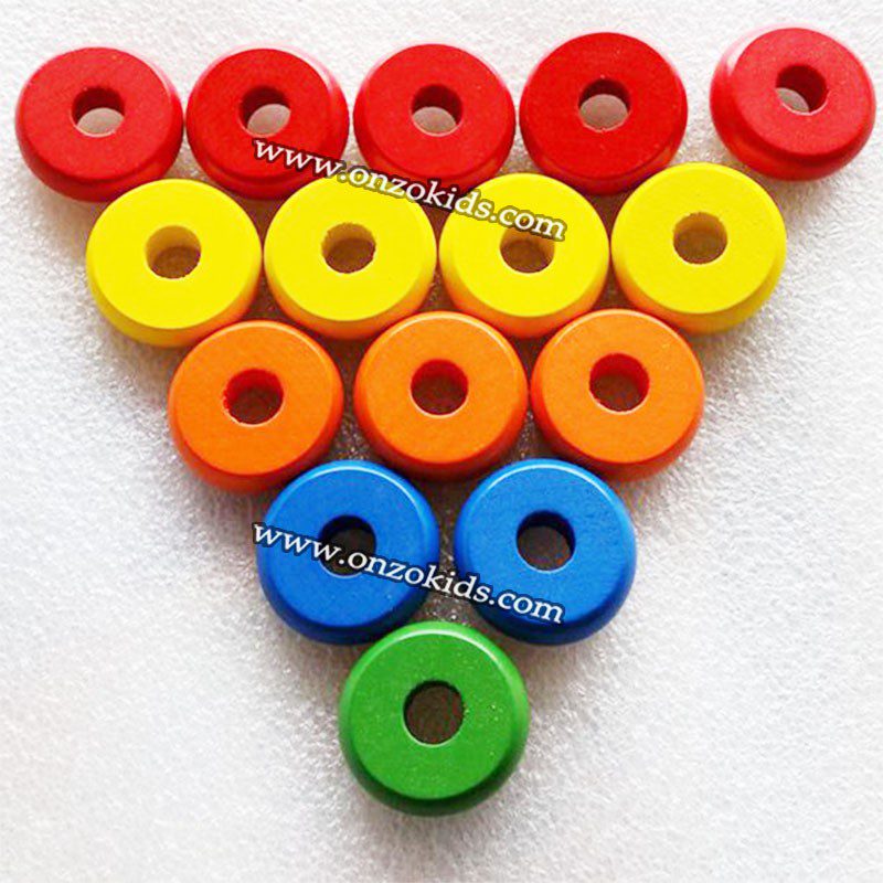 Cercles de calcule à empiler en bois Montessori – Image 5