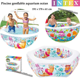 Piscine gonflable aquarium océan 191 x 178 x 61 cm – INTEX