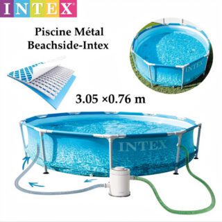 Piscine Métal Beachside 3.05×0.76 m- Intex