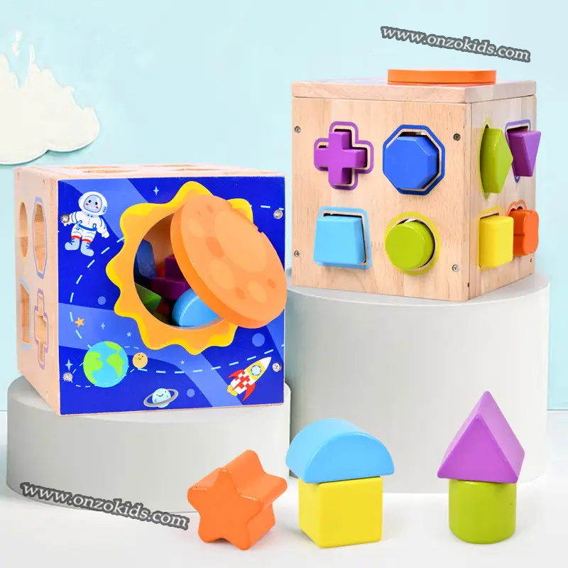 Blocs de construction géométriques assortis pour enfants – Image 2