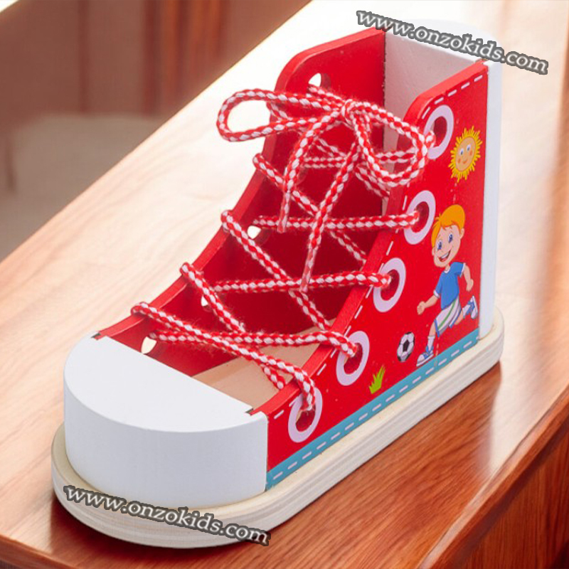 Chaussure à lacer en bois – Image 2