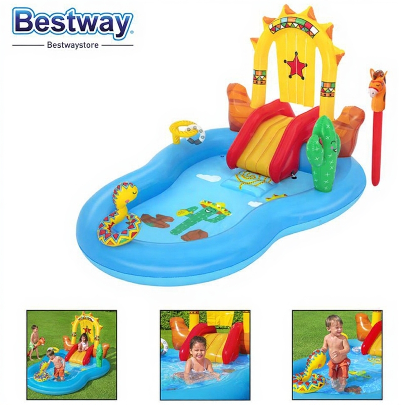 Toboggan gonflable avec accessoires 4en1 264 cm x 188 cm x 140 cm -Bestway