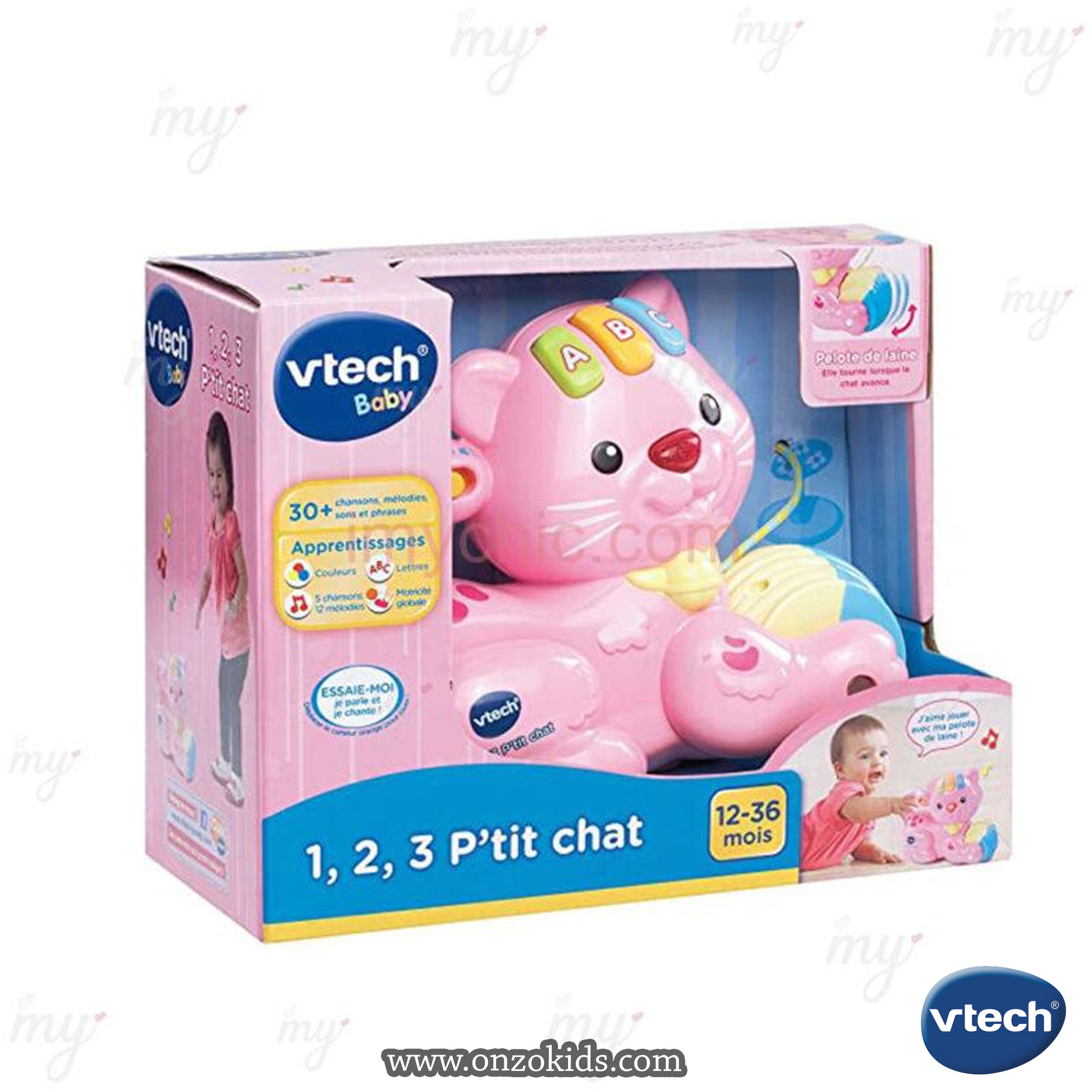 1, 2, 3 p'tit chat rose - jouet interactif -Vtech – Image 2