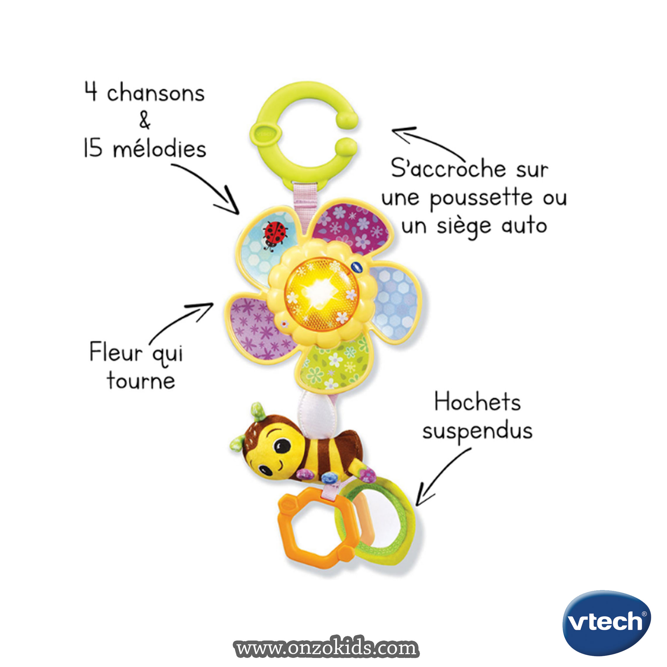 Ma tourni fleur d'éveil - hochet suspendu- Vtech – Image 3