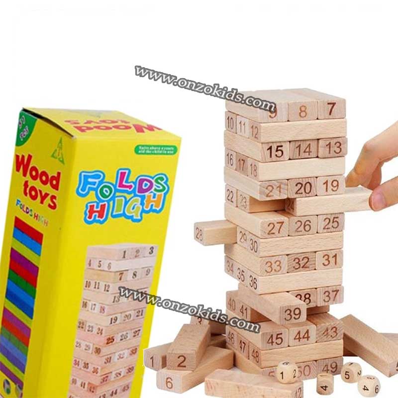 Jenga game | Jeu en bois à empiler - FOLDS HIGH – Image 3